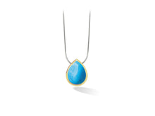Load image into Gallery viewer, Sky Blue Topaz and Green Quartz pendant in sterling silver by Joryel Vera, style P6995 - view 5