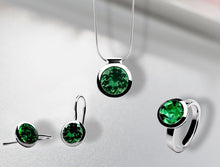 Load image into Gallery viewer, Blue Topaz and Green Quartz jewelry set in sterling silver by Joryel Vera - view 2