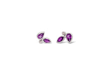 Load image into Gallery viewer, Garnet and Iolite earrings in sterling silver by Joryel Vera, style E4304