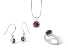 Load image into Gallery viewer, Amethyst and Blue Topaz jewelry set in sterling silver by Joryel Vera, style SET045 - view 2