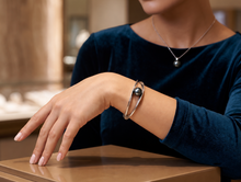 Load image into Gallery viewer, Black Pearl Cuff Bracelet, 11 to 12mm, in 925 Sterling Silver | B1969