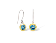 Load image into Gallery viewer, Blue Topaz and Citrine earrings in sterling silver by Joryel Vera, style E4113 - view 3