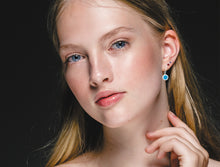 Load image into Gallery viewer, Amethyst and Blue Topaz earrings in sterling silver by Joryel Vera, style E4112