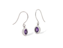 Load image into Gallery viewer, Amethyst and Iolite earrings in sterling silver by Joryel Vera, style E4113 - view 2