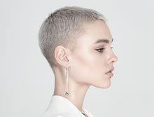 Load image into Gallery viewer, Amethyst and Blue Topaz earrings in sterling silver by Joryel Vera, style E9875