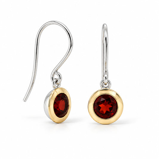 Blue Topaz and Citrine earrings in sterling silver by Joryel Vera, style E4113