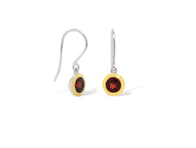 Load image into Gallery viewer, Blue Topaz and Citrine earrings in sterling silver by Joryel Vera, style E4113