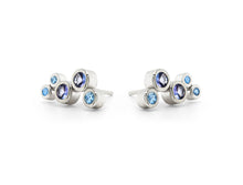 Load image into Gallery viewer, Amethyst and Iolite earrings in sterling silver by Joryel Vera, style E5188 - view 5