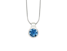 Load image into Gallery viewer, Amethyst and Blue Topaz pendant in sterling silver by Joryel Vera, style P6972
