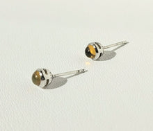 Load image into Gallery viewer, 4mm Gemstone Earrings in 925 Sterling Silver | E4110