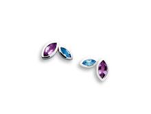 Load image into Gallery viewer, Blue Topaz and Peridot earrings in sterling silver by Joryel Vera, style E4211 - view 4