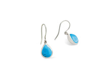 Load image into Gallery viewer, Green Quartz and Sky Blue Topaz earrings in sterling silver by Joryel Vera, style E8606