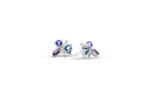 Load image into Gallery viewer, Blue Topaz and Citrine earrings in sterling silver by Joryel Vera, style E5539