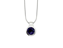 Load image into Gallery viewer, Amethyst and Blue Topaz pendant in sterling silver by Joryel Vera, style P6972 - view 6