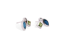 Load image into Gallery viewer, Garnet and Iolite earrings in sterling silver by Joryel Vera, style E4303 - view 3
