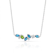 Load image into Gallery viewer, London Blue Topaz and White Topaz necklace in sterling silver by Joryel Vera, style N3448 - view 5