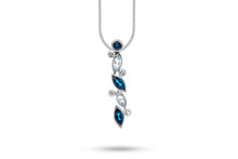 Load image into Gallery viewer, Amethyst and Blue Topaz pendant in sterling silver by Joryel Vera, style P3828 - view 2