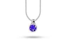 Load image into Gallery viewer, Amethyst and Blue Topaz pendant in sterling silver by Joryel Vera, style P6972 - view 12