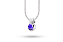 Load image into Gallery viewer, Amethyst and Blue Topaz pendant in sterling silver by Joryel Vera, style P6972 - view 13