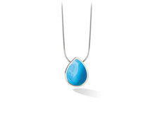 Load image into Gallery viewer, Sky Blue Topaz and Green Quartz pendant in sterling silver by Joryel Vera, style P6995 - view 3