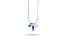 Load image into Gallery viewer, Sky Blue Topaz and Blue Topaz pendant in sterling silver by Joryel Vera, style P3842 - view 3