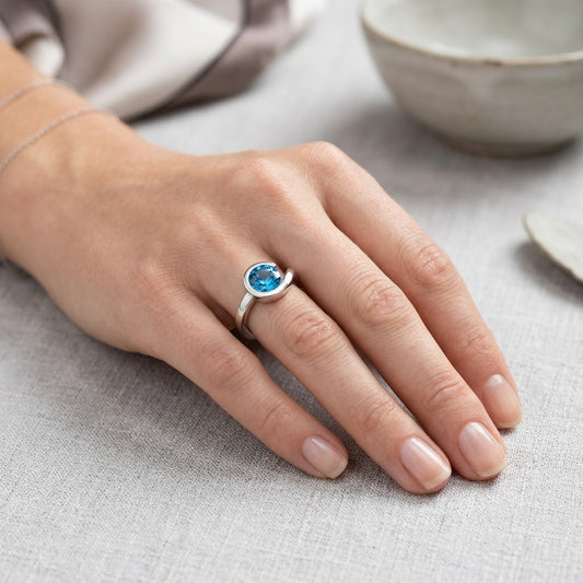 Gemstone Stack Ring in 925 Sterling Silver | R4285/S