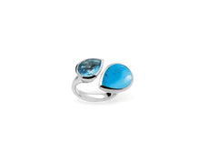 Load image into Gallery viewer, Amethyst and Citrine ring in sterling silver by Joryel Vera, style R6588 - view 3