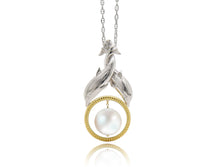 Load image into Gallery viewer, Pearl and Lapis Lazuli pendant in sterling silver by Joryel Vera, style P9089 - view 4