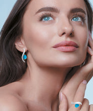Load image into Gallery viewer, Amethyst and Blue Topaz earrings in sterling silver by Joryel Vera, style E9287 - view 2