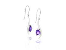 Load image into Gallery viewer, Amethyst and Blue Topaz earrings in sterling silver by Joryel Vera, style E9286 - view 2