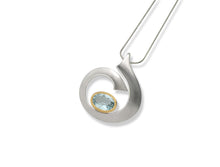 Load image into Gallery viewer, Blue Topaz and Citrine pendant in sterling silver by Joryel Vera, style P6908 - view 2