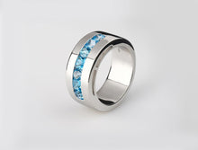 Load image into Gallery viewer, Blue Topaz and Iolite ring in sterling silver by Joryel Vera, style R4766