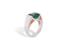 Load image into Gallery viewer, Blue Topaz and Citrine ring in sterling silver by Joryel Vera, style R5396 - view 2
