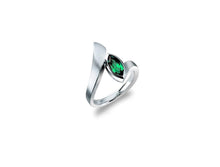 Load image into Gallery viewer, Blue Topaz and Garnet ring in sterling silver by Joryel Vera, style R5832 - view 4