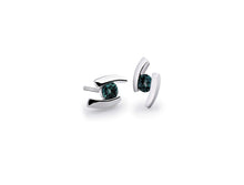 Load image into Gallery viewer, Amethyst and Blue Topaz earrings in sterling silver by Joryel Vera, style E3059 - view 5