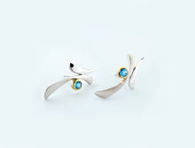 Load image into Gallery viewer, Amethyst and Blue Topaz earrings in sterling silver by Joryel Vera, style E7369 - view 4