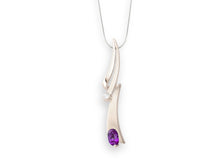Load image into Gallery viewer, Amethyst and Blue Topaz pendant in sterling silver by Joryel Vera, style P6123 - view 3