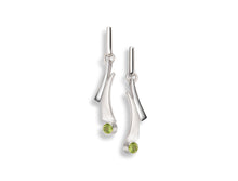 Load image into Gallery viewer, Iolite and Peridot earrings in sterling silver by Joryel Vera, style E7356 - view 2