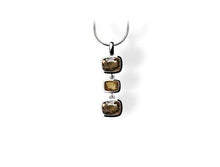 Load image into Gallery viewer, Blue Topaz and Sky Blue Topaz pendant in sterling silver by Joryel Vera, style P5765 - view 2