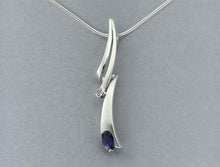Load image into Gallery viewer, Amethyst and Blue Topaz pendant in sterling silver by Joryel Vera, style P6123