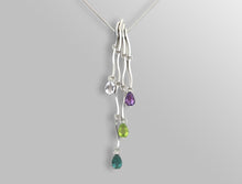 Load image into Gallery viewer, Amethyst and Blue Topaz necklace in sterling silver by Joryel Vera, style P6126 - view 4