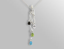 Load image into Gallery viewer, Amethyst and Blue Topaz necklace in sterling silver by Joryel Vera, style P6126 - view 5