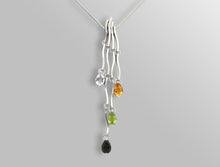 Load image into Gallery viewer, Amethyst and Blue Topaz necklace in sterling silver by Joryel Vera, style P6126 - view 6