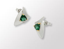 Load image into Gallery viewer, Amethyst and Blue Topaz earrings in sterling silver by Joryel Vera, style E7823 - view 4