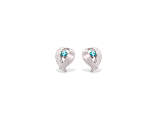 Blue Topaz and Tanzanite earrings in sterling silver by Joryel Vera, style E5451