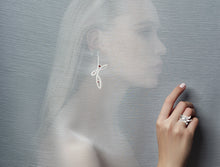 Load image into Gallery viewer, Garnet earrings in sterling silver by Joryel Vera, style E9848