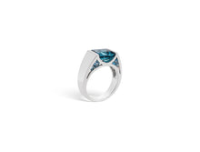 Load image into Gallery viewer, Amethyst and Blue Sapphire ring in sterling silver by Joryel Vera, style R5396