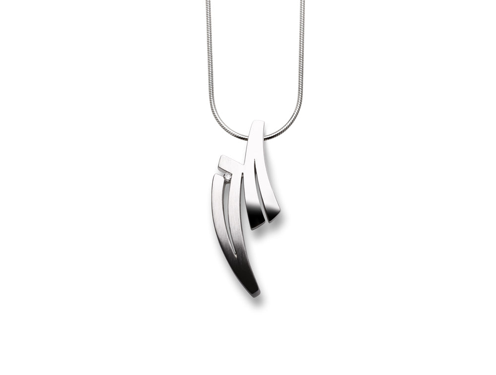 Diamond pendant in sterling silver by Joryel Vera, style P5481