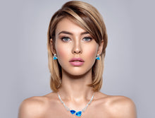 Load image into Gallery viewer, Amethyst and Blue Topaz earrings in sterling silver by Joryel Vera, style E9868 - view 2