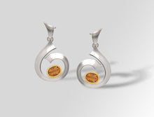 Load image into Gallery viewer, Amethyst and Citrine earrings in sterling silver by Joryel Vera, style E8469